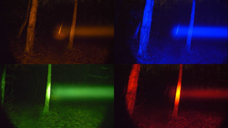 Test latarek Convoy s2+ z kolorowymi diodami