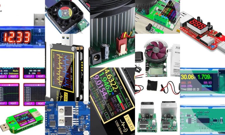 Przykładowe mierniki USB i sztuczne obciążenia do testów