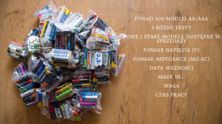 Największy test baterii AA i AAA w Polsce – ponad 200 modeli przetestowanych na 3 różnych obciążeniach!